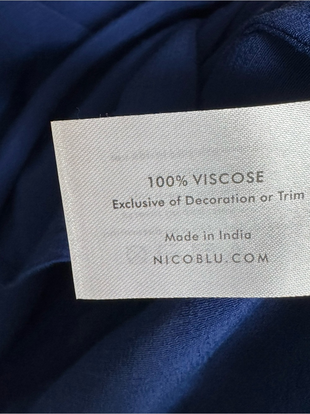 NicoBlu Beaded Caftan Tunic Maxi Dress Navy Blue 10 Luxury Resort - Picture 7 of 8